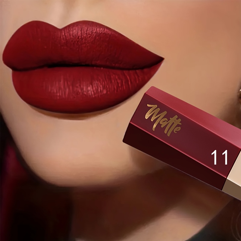 Matte Velvet Lip Tint Long Lasting - ベルベットマットリップティント,1ピース,防水,長持ち,ヌードリップ釉薬,セクシーで滑らかな仕上げ,バレンタインデーのギフト