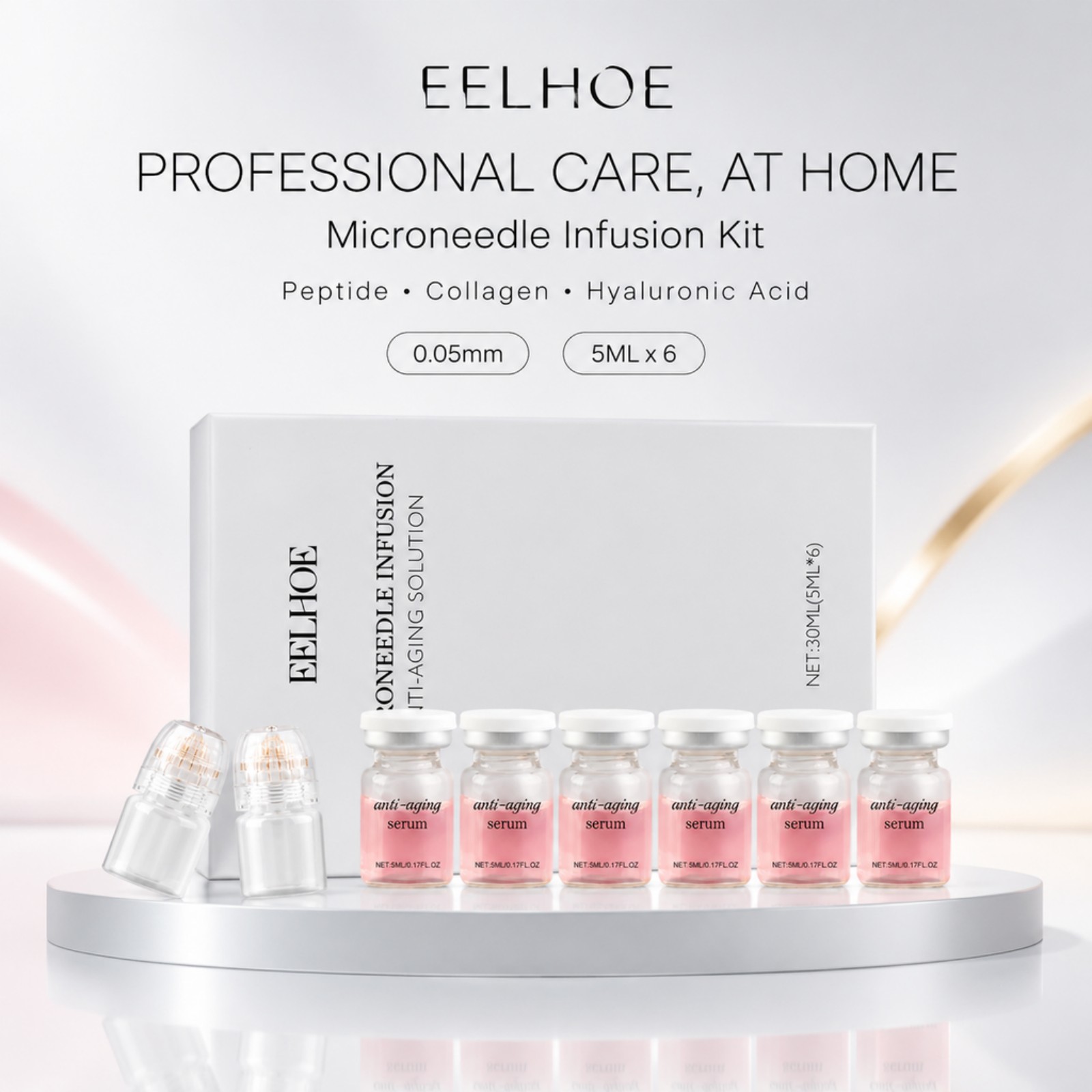0.2mmマイクロニードル美容液キット 6本セット コラーゲ - Hyaluronic Acid Facial Serum のレビューと価格