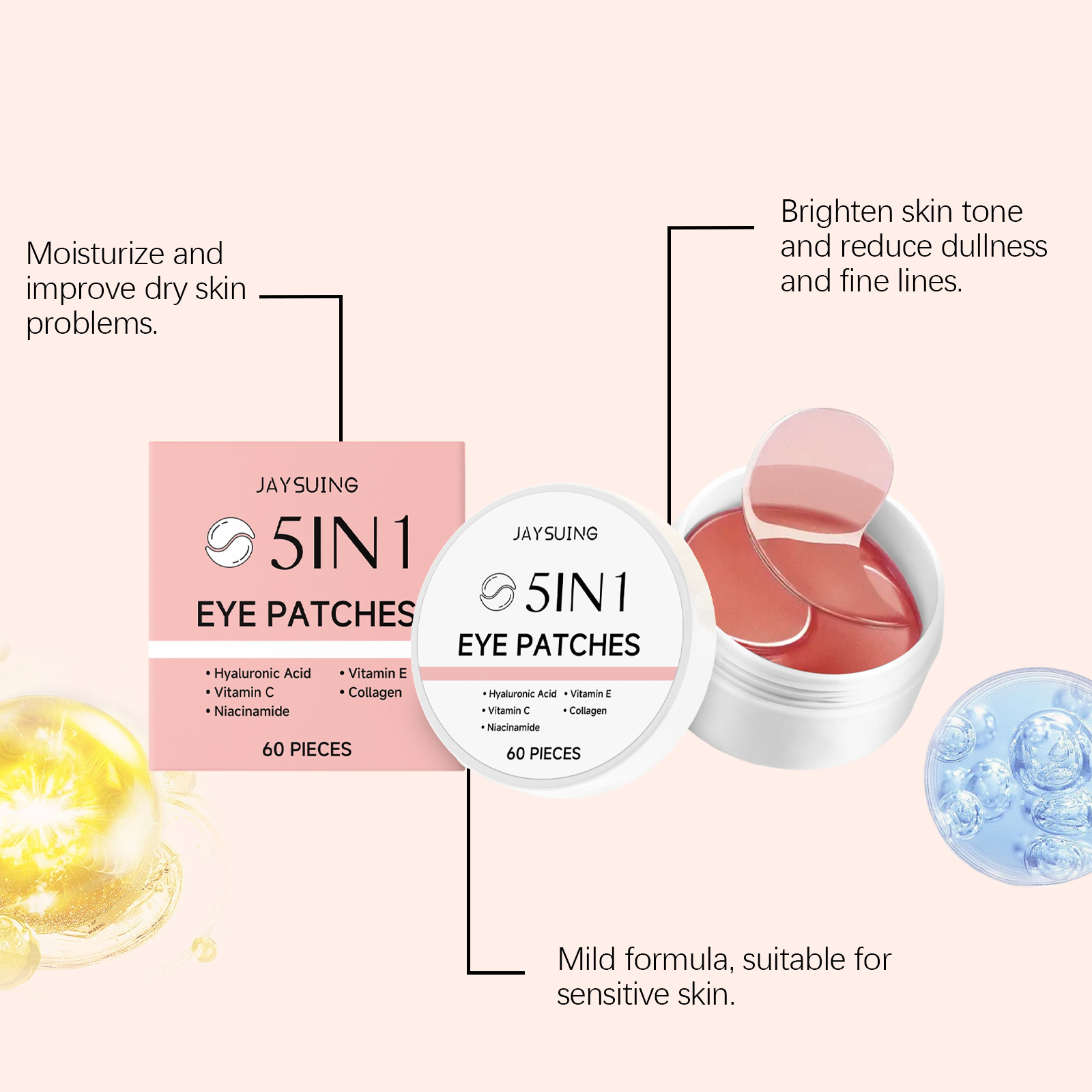 ジェイシング 5in1 アイパッチ ローズの香り ヒアルロン - Hyaluronic Acid Facial Serum のレビューと価格