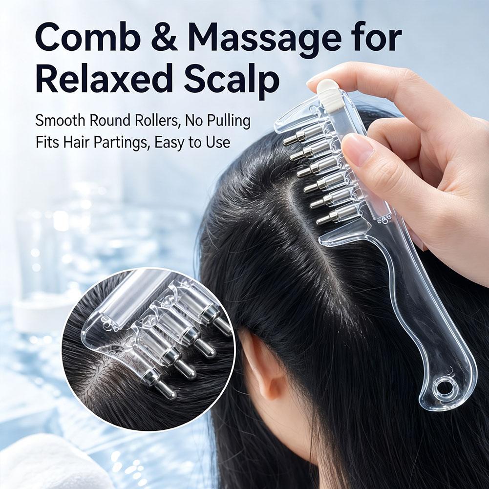 透明ヘアルートコーム、液体塗布用ガイド、頭皮マッサージコーム - Hair Care のレビューと価格