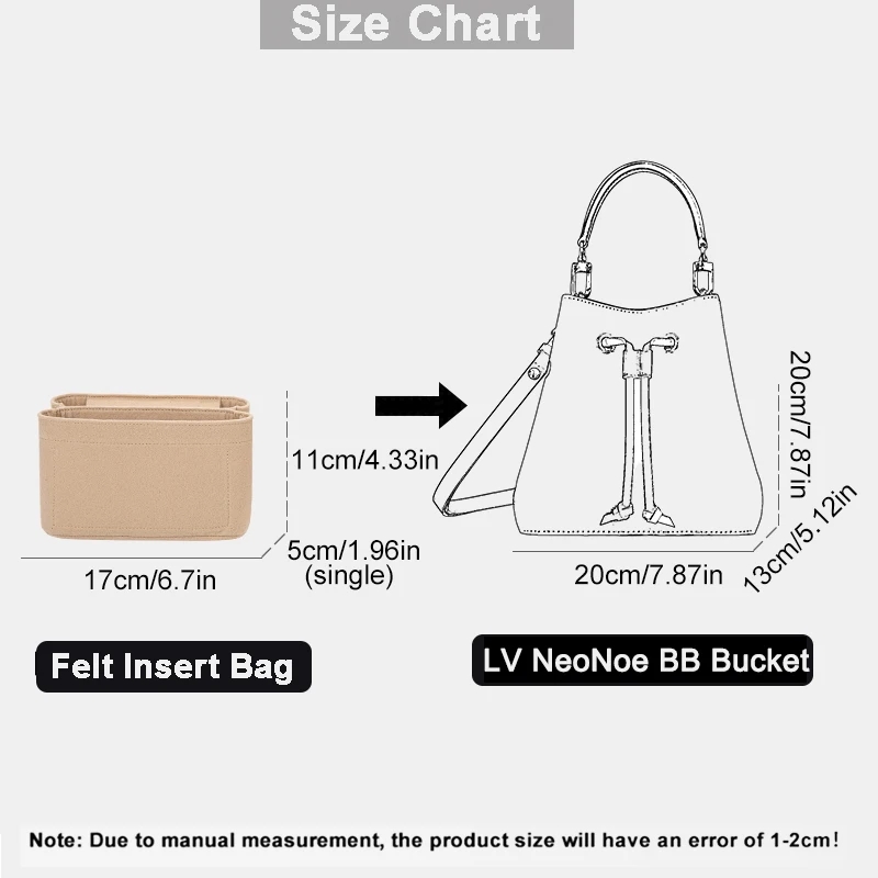 LV ネオネオ BB バケット型バッグ用、フェルト製インナー - Makeup のレビューと価格