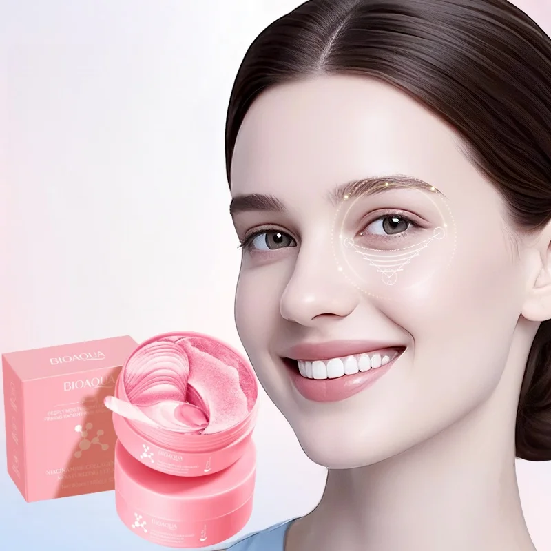 80枚入り ナイアシンアミド配合 コラーゲンアイマスク。目の - Collagen Under Eye Patches のレビューと価格