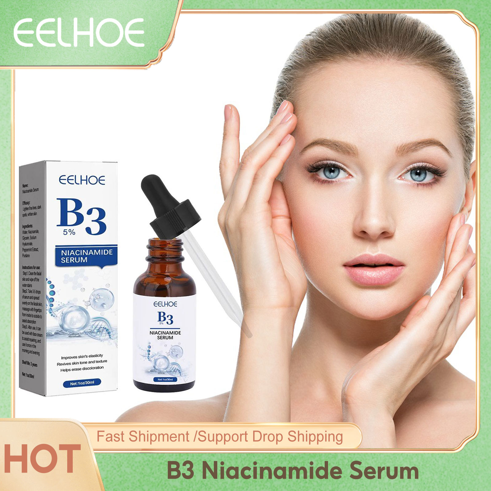 B3ナイアシンアミド除去剤,しわ除去剤,細かい線,暗い美白, - Niacinamide Pore Shrinking Essence のレビューと価格