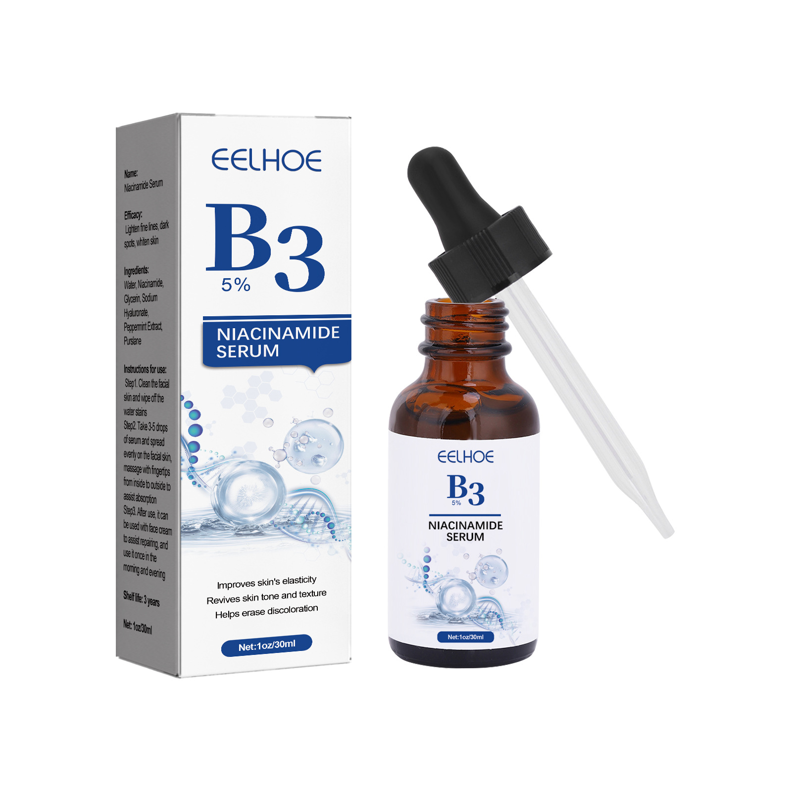 B3ナイアシンアミド除去剤,しわ除去剤,細かい線,暗い美白, - Niacinamide Pore Shrinking Essence のレビューと価格