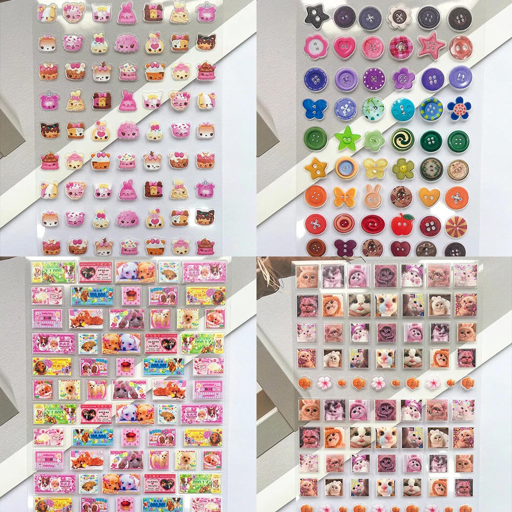 ミニ Pvc 面白い猫ポスター商品ステッカーネイルアート漫画 - Nail Art のレビューと価格